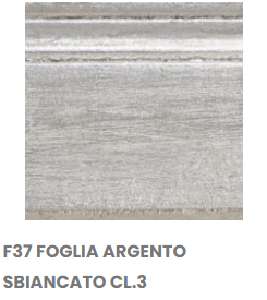 F37 FOGLIA ARGENTO SBIANCATO